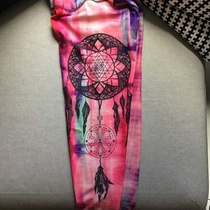Onzie Pink High Rise Tie-Dye Leggings Sz M/L